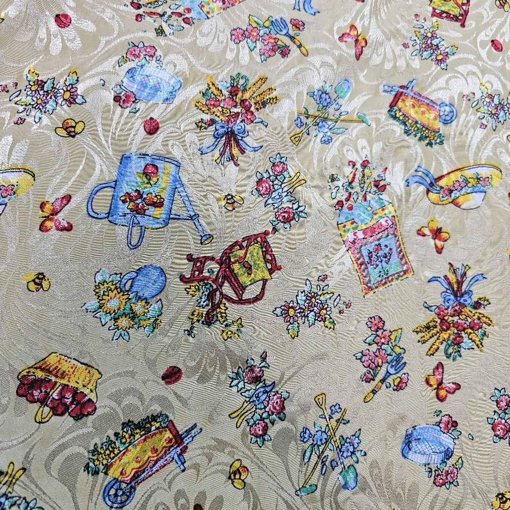 Vintage La Nuit Intimates Women's Floral Garden Print Lounge Gown One Size. - Picture 9 of 9